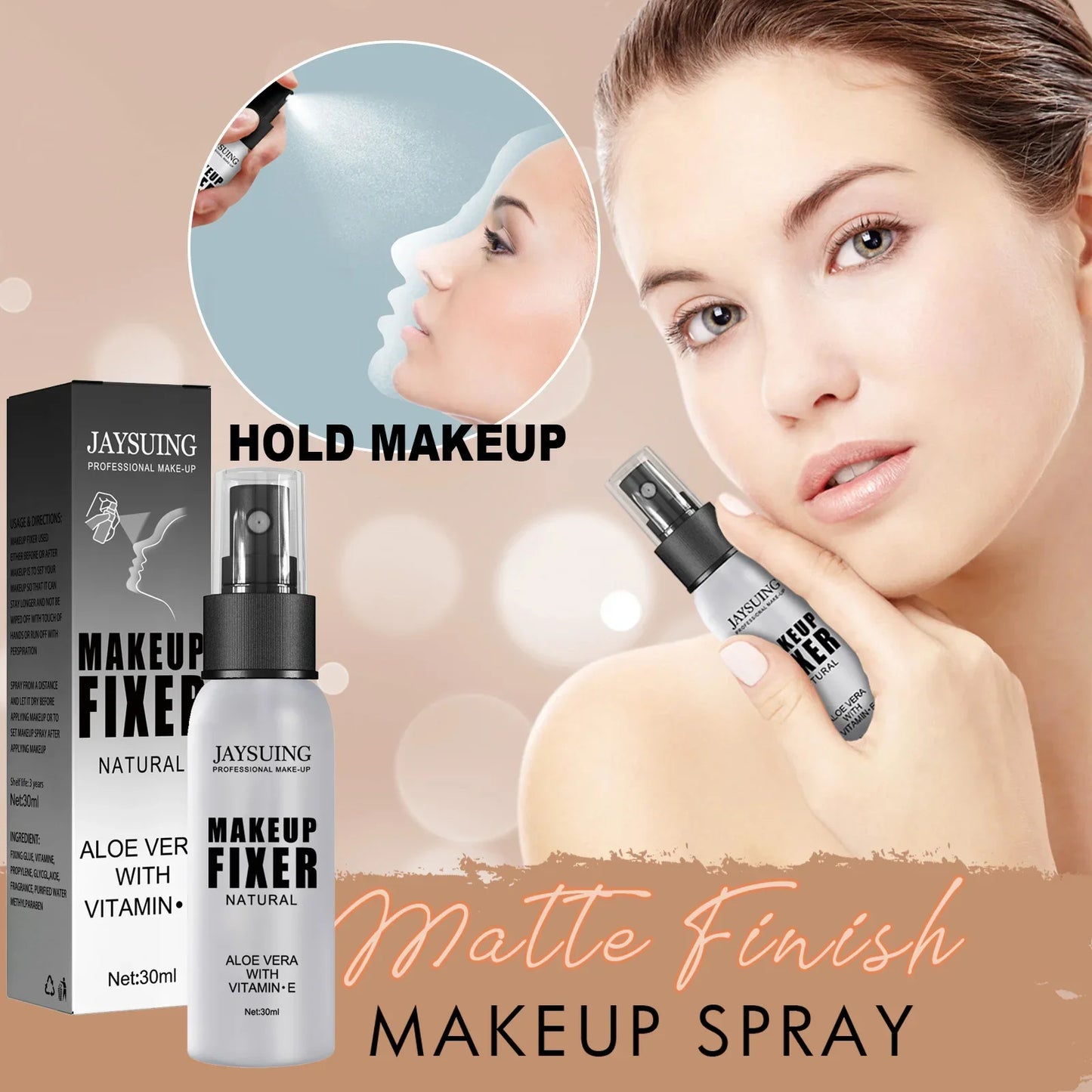 Makeup Setting Spray Matte Finish Long Lasting Lightweight & Waterproof