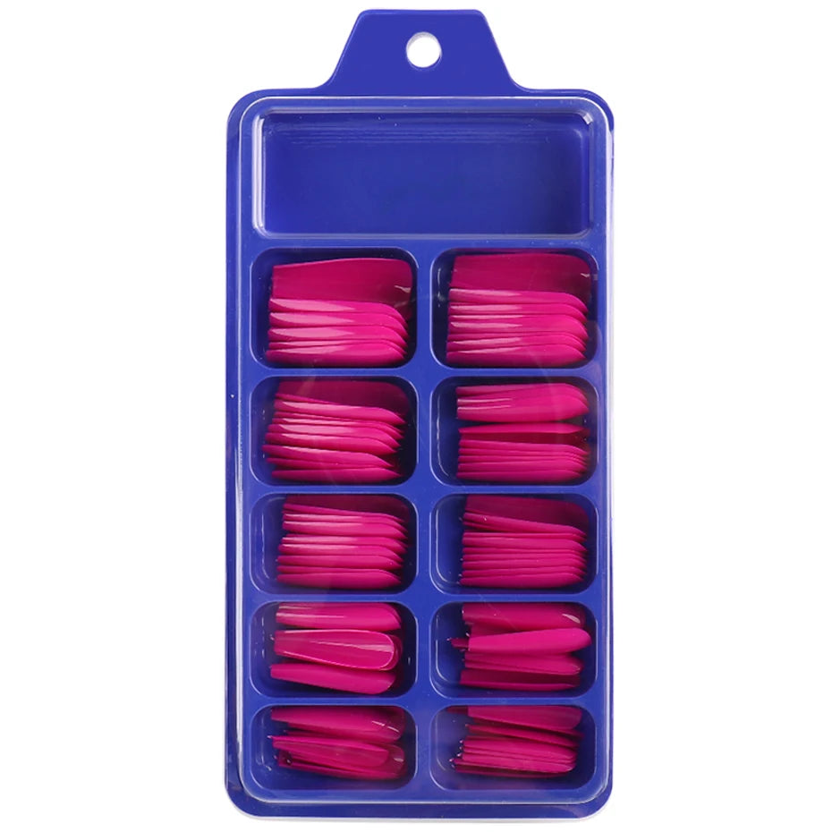 100pcs Press On Acrylic Coffin Extension Nails