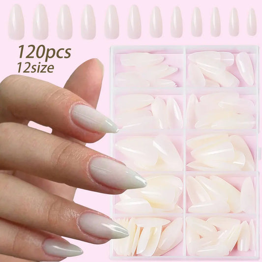 120Pcs Almond False Nail Tips