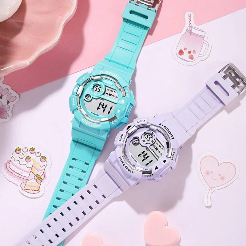 YIKAZE Waterproof Fashion Digital Sports Watch for Kids