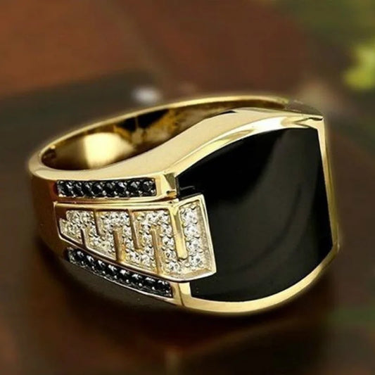 Plated Stainless Steel Vintage ring For Men Size 6-13