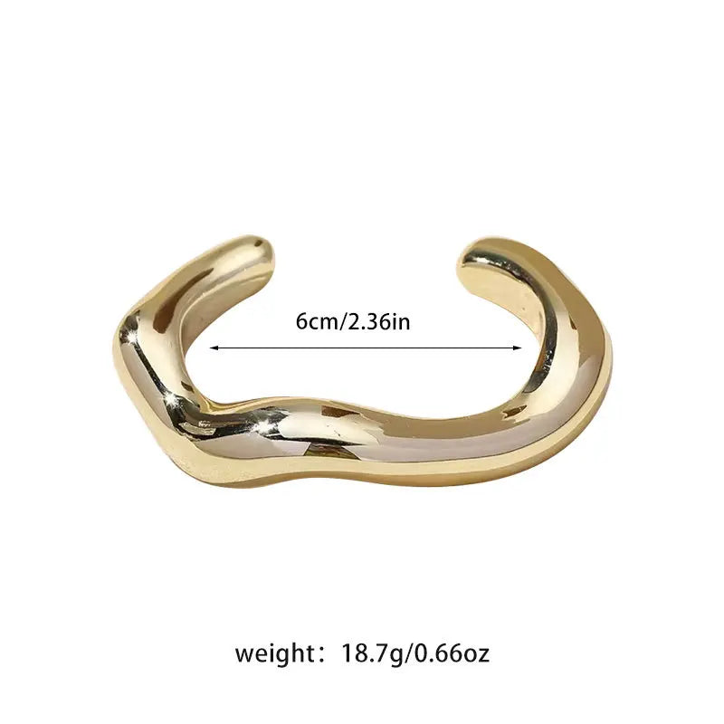 Irregular Plastic Cuff Bangle for Women