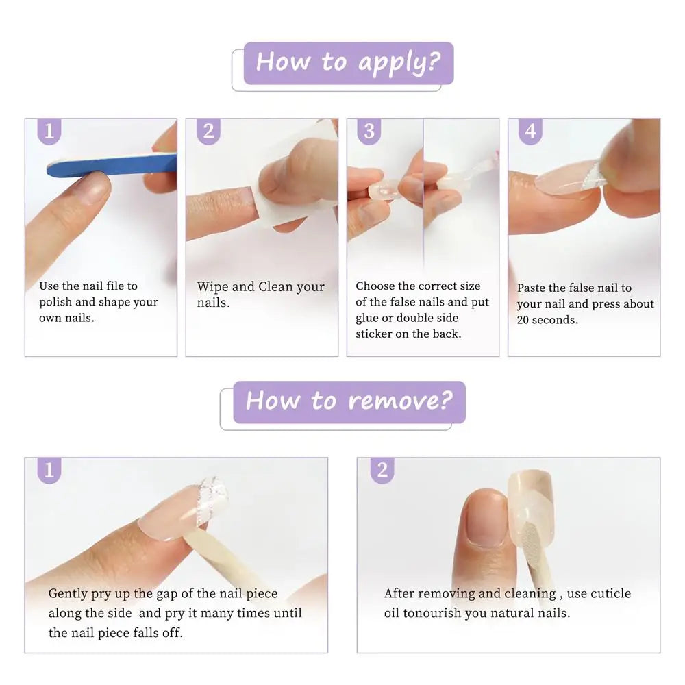 Short False Press On Nails