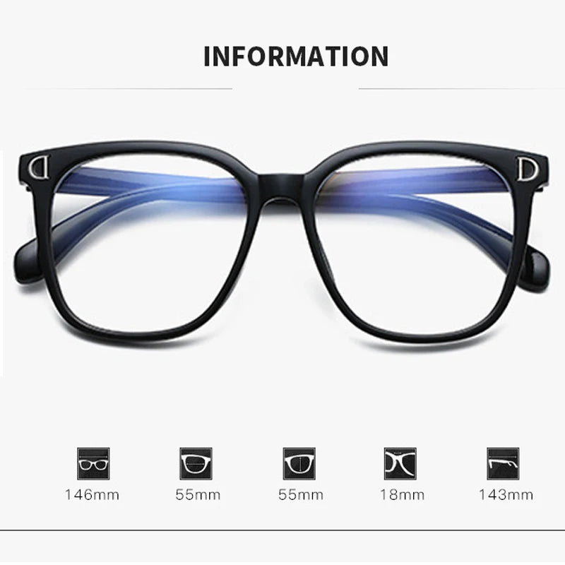 Anti-Blue Light Glasses  Eye Protective Computer Goggles Diopters -1.0 -1.5 -2.0 To -6.0