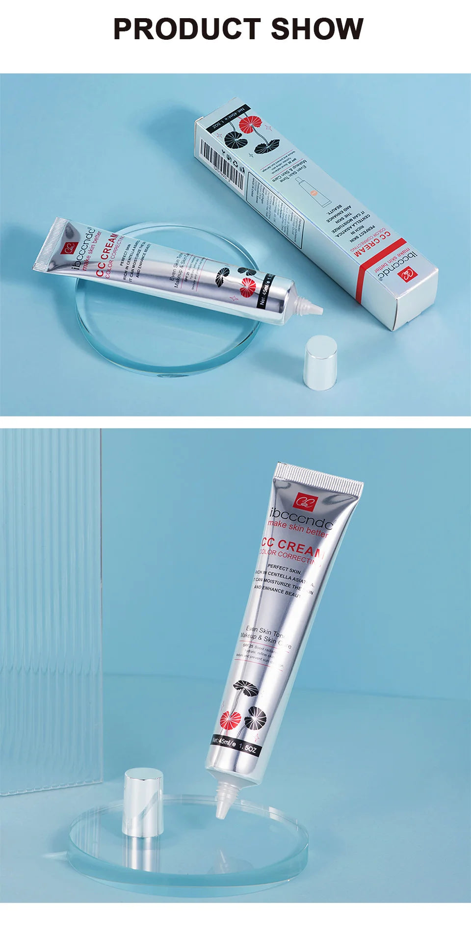 Colour Changing Full Coverage Cc Face Cream/Corrector Cream