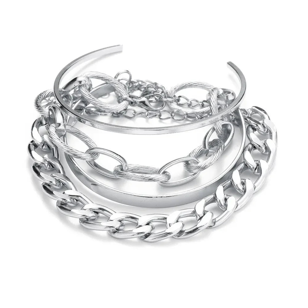 Gold Plated Bohemian Bracelet Set For Women