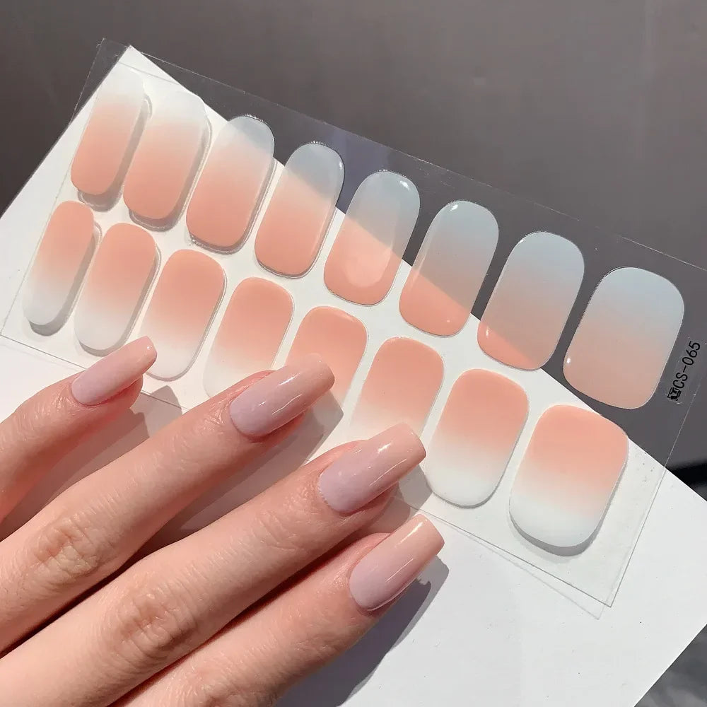 Semi-cured Gel Nail Stickers for UV Lamp