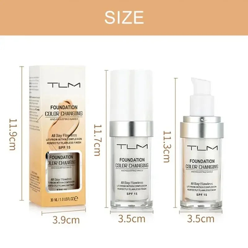 TLM Foundation Liquid Soft Matte Long Lasting Hydrating Makeup Base