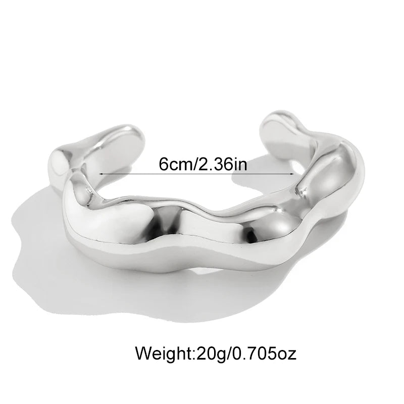 Irregular Plastic Cuff Bangle for Women