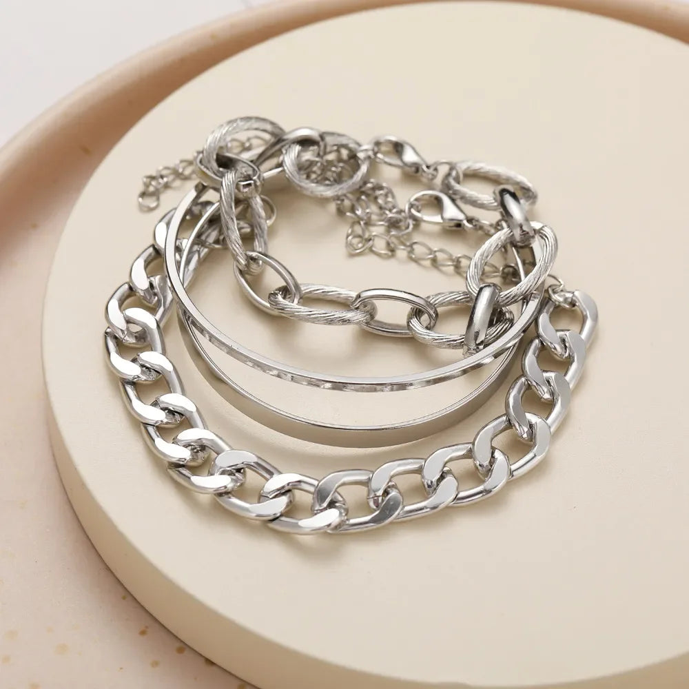 Gold Plated Bohemian Bracelet Set For Women
