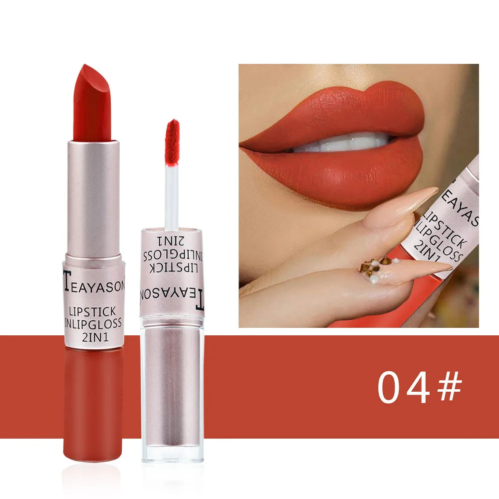 Lip Gloss 2 In 1 Lip Tint Waterproof and Long -Lasting