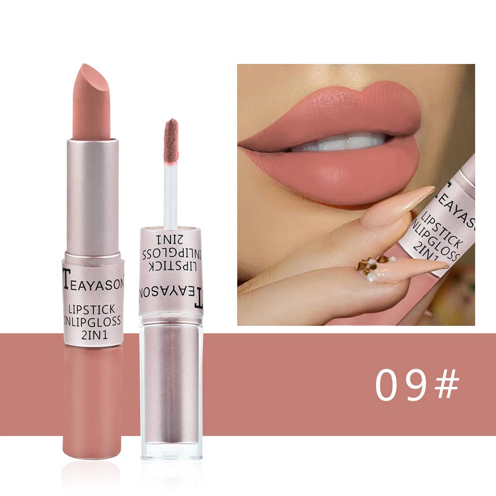 Lip Gloss 2 In 1 Lip Tint Waterproof and Long -Lasting