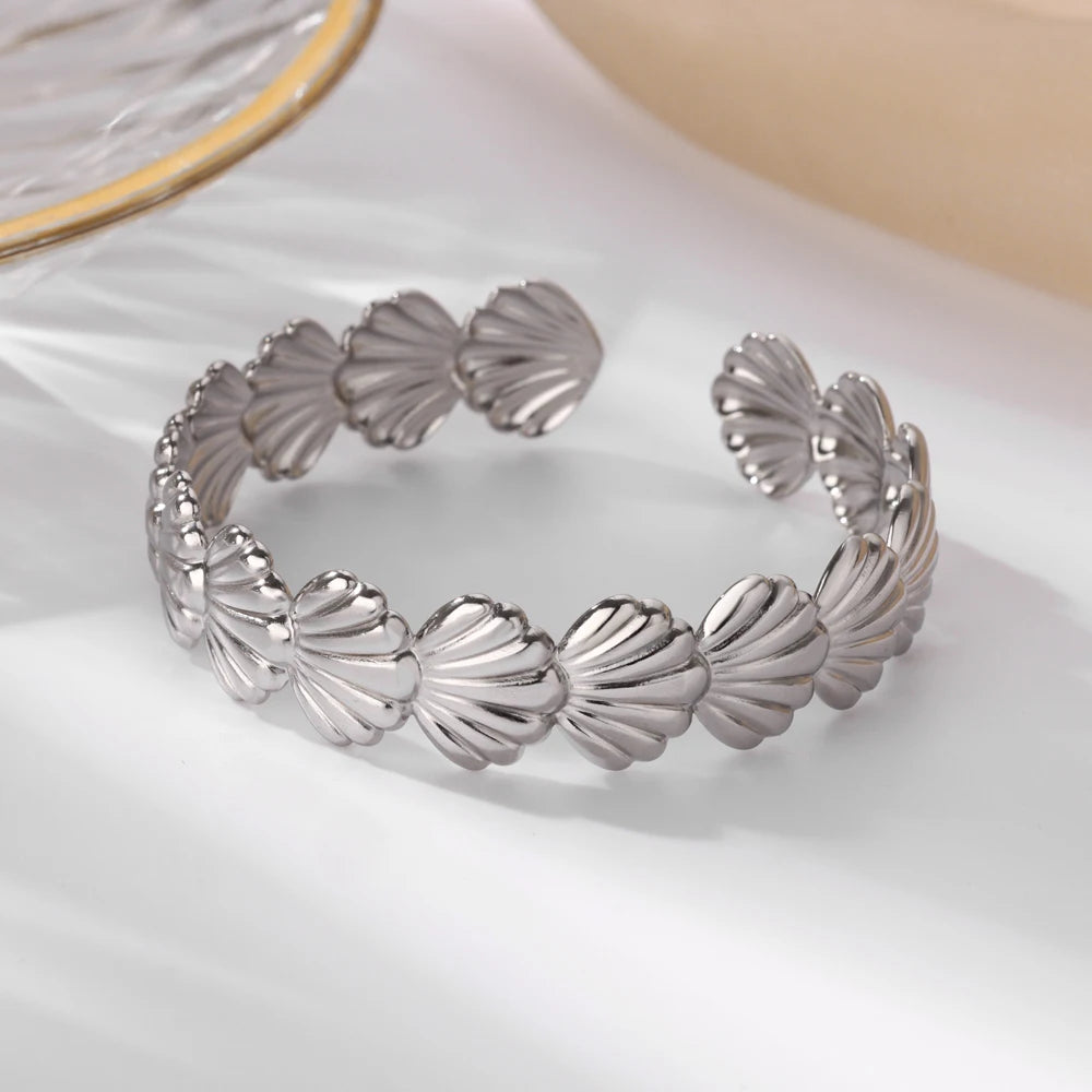 Stainless Steel Gold/Silver Cuff Bangles for Women