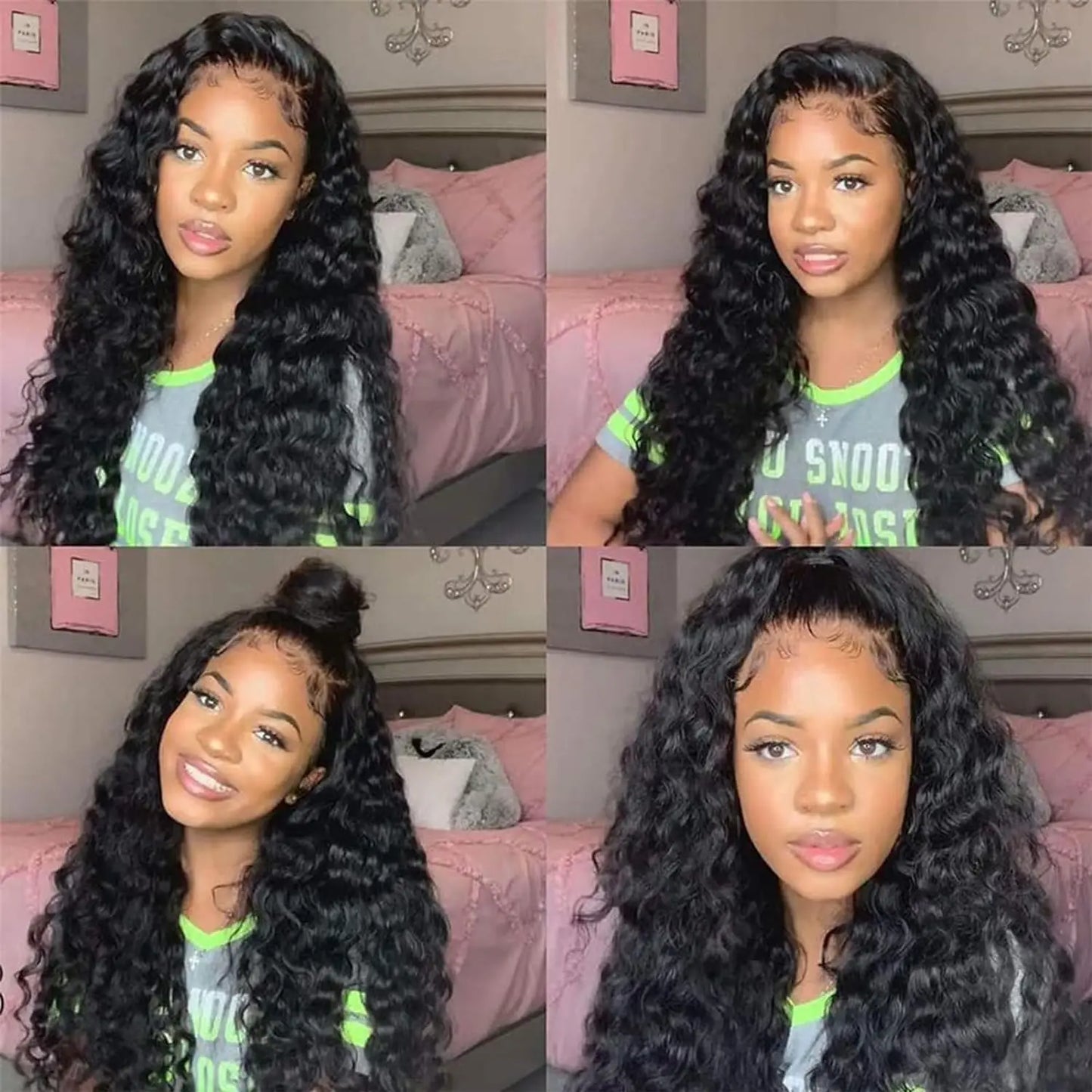Brazilian Virgin Human Hair With Deep Wave Bundles & Closure