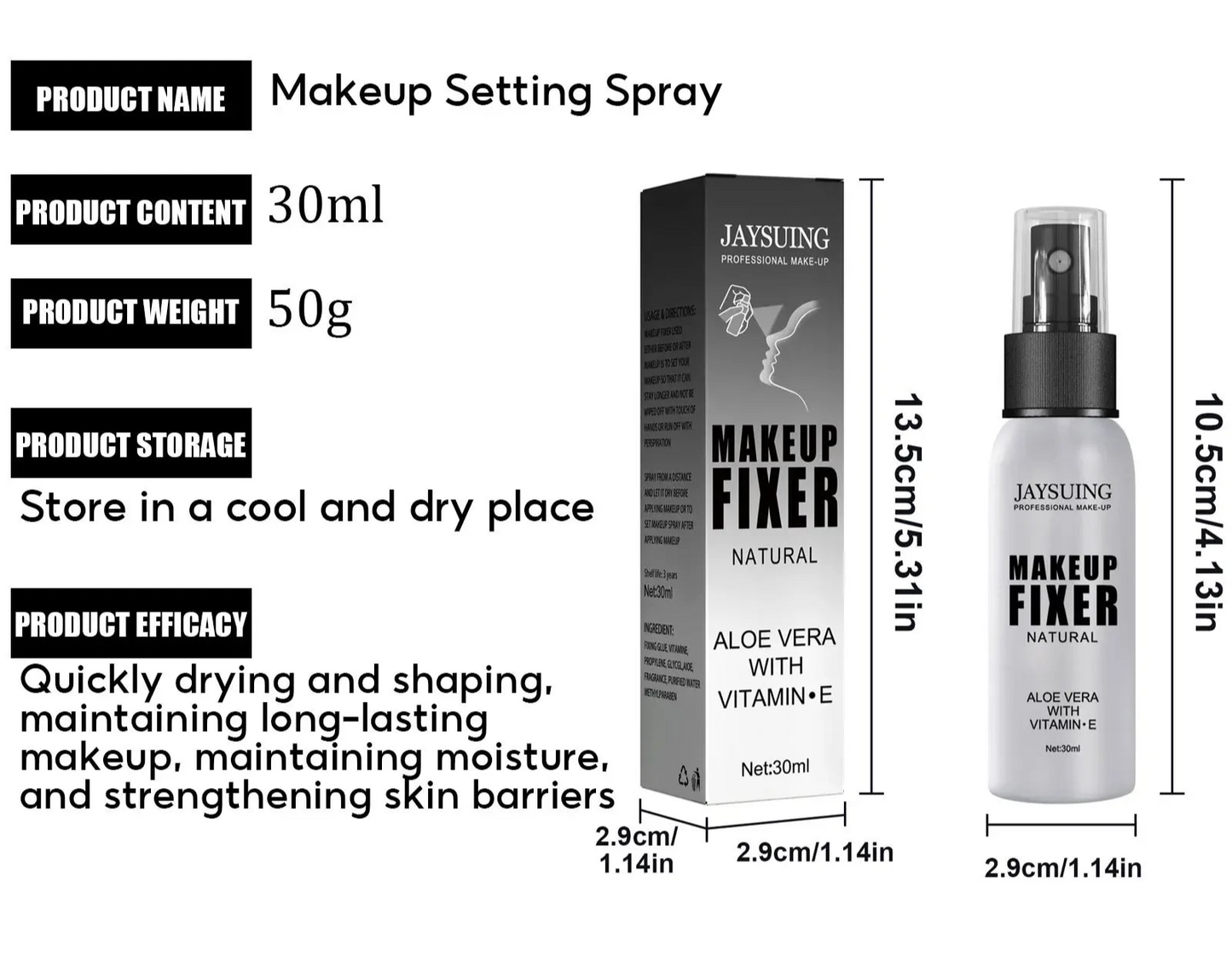 Makeup Setting Spray Matte Finish Long Lasting Lightweight & Waterproof