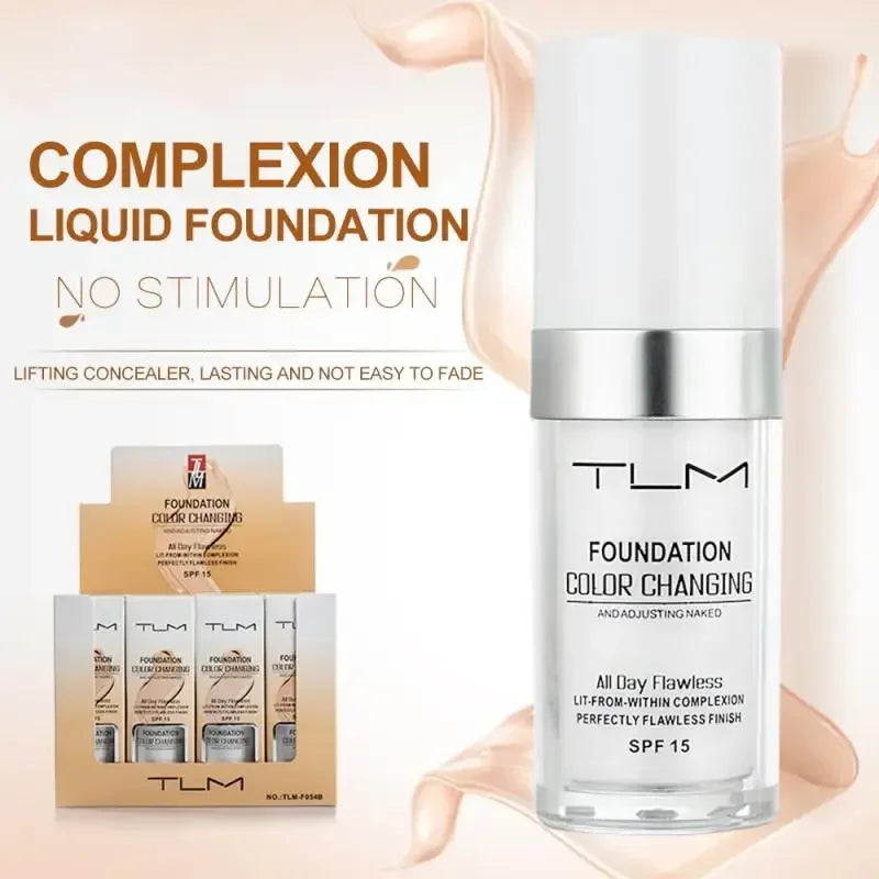 TLM Foundation Liquid Soft Matte Long Lasting Hydrating Makeup Base
