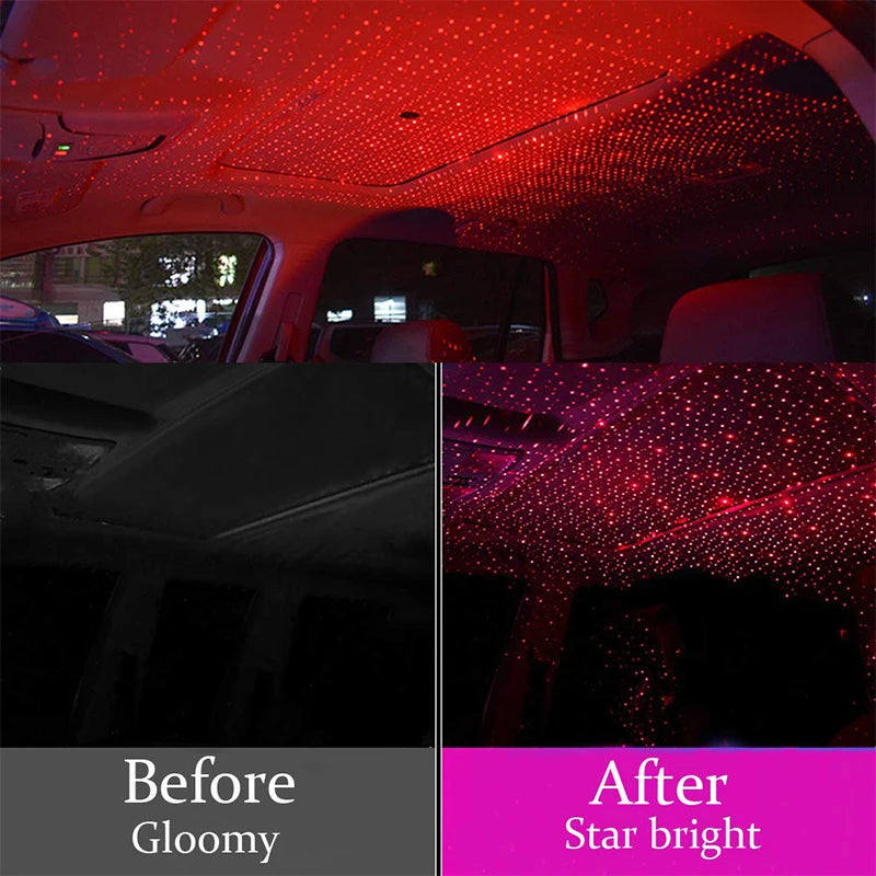 Mini Starry Laser Projector Lights for Car Interior  Roof, USB
