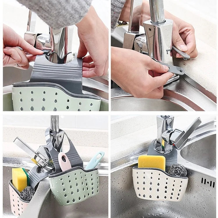 Kitchen Portable Hanging Drain Basket for Sponge & Soaps