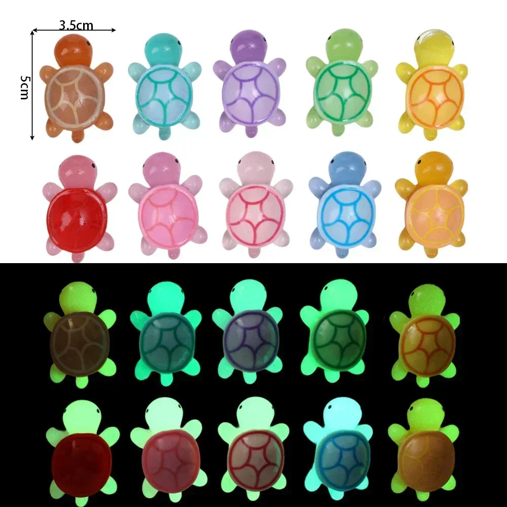 Cute Mini Luminous Glow in the Dark Turtle Ornaments