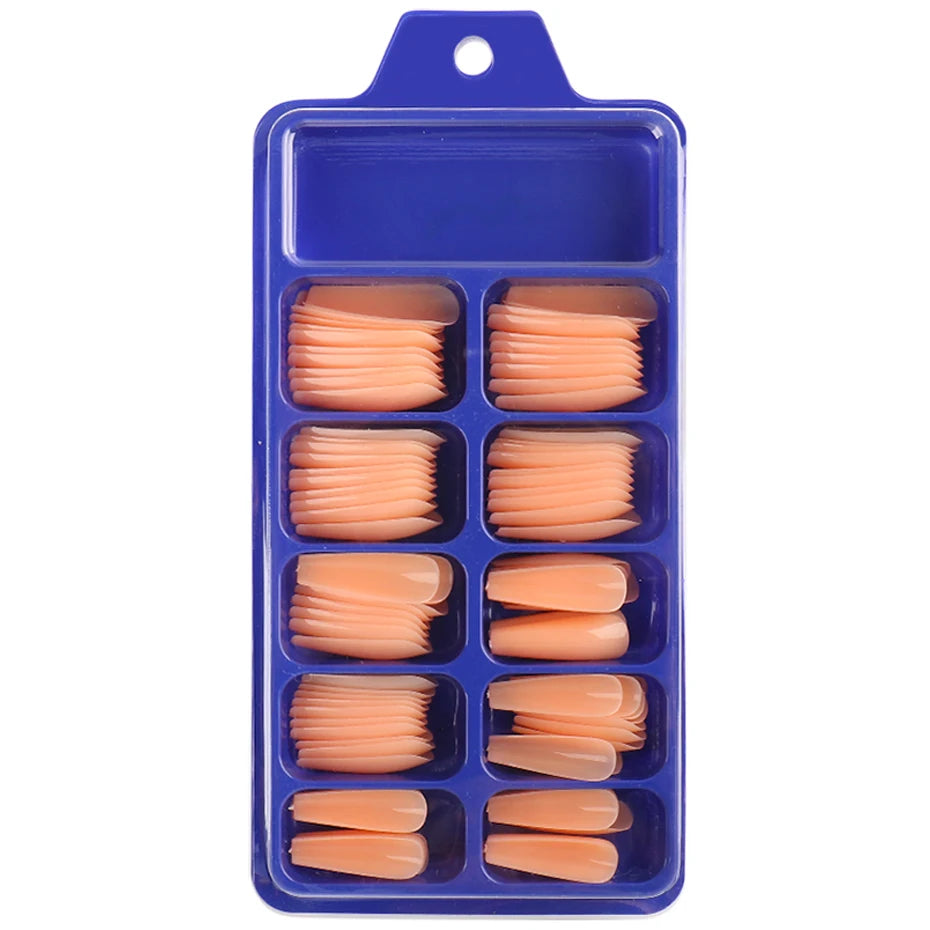 100pcs Press On Acrylic Coffin Extension Nails