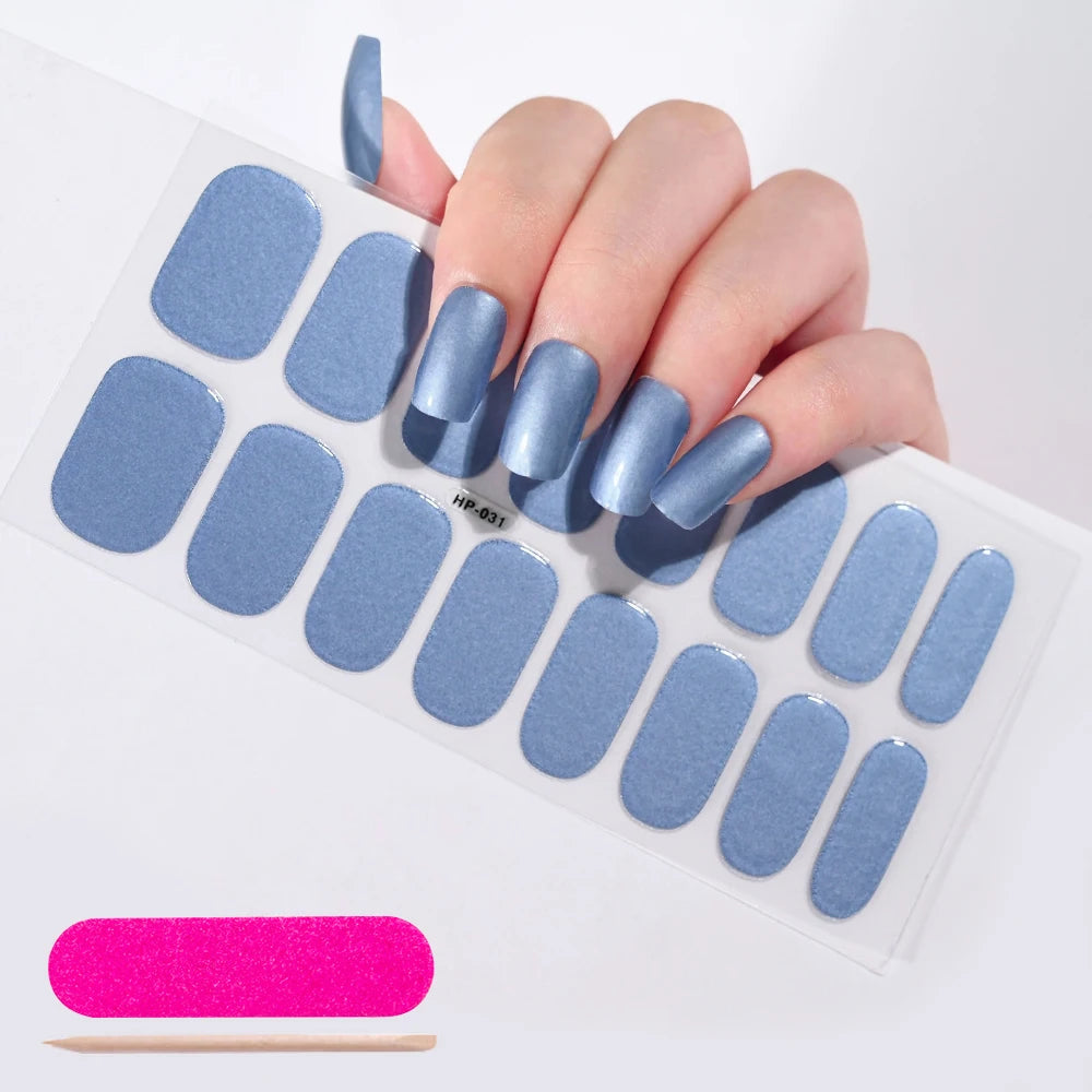 UV/LED Lamp Gel Nail Polish Wraps Long-Lasting Full Cover