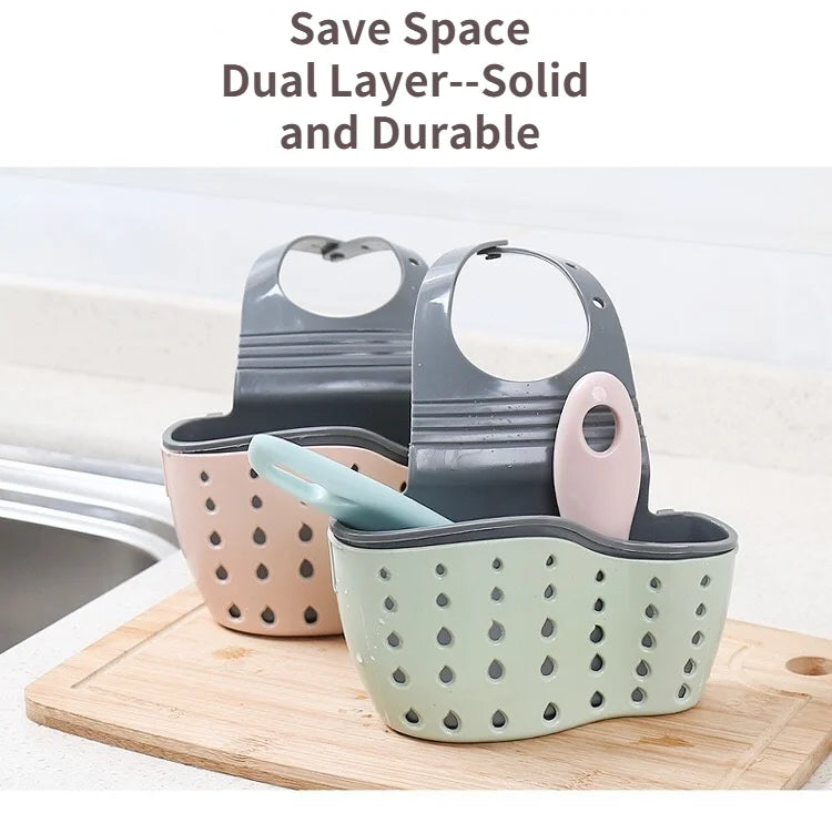 Kitchen Portable Hanging Drain Basket for Sponge & Soaps