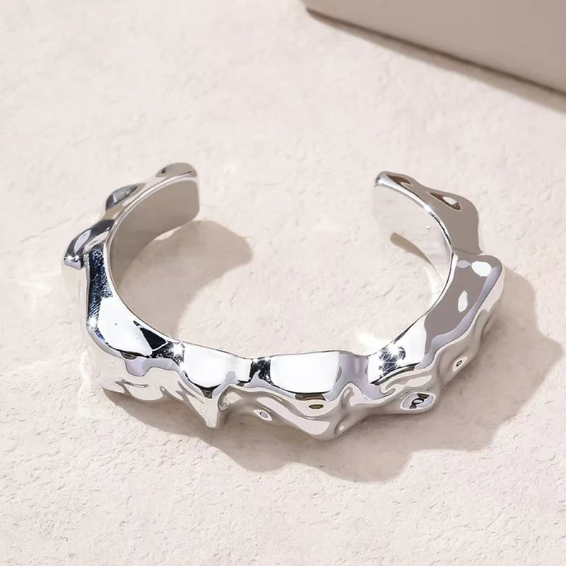 Irregular Plastic Cuff Bangle for Women