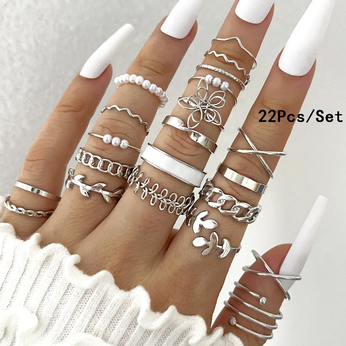 Bohemian Geometric Knuckle Rings Set For Women/Girls
