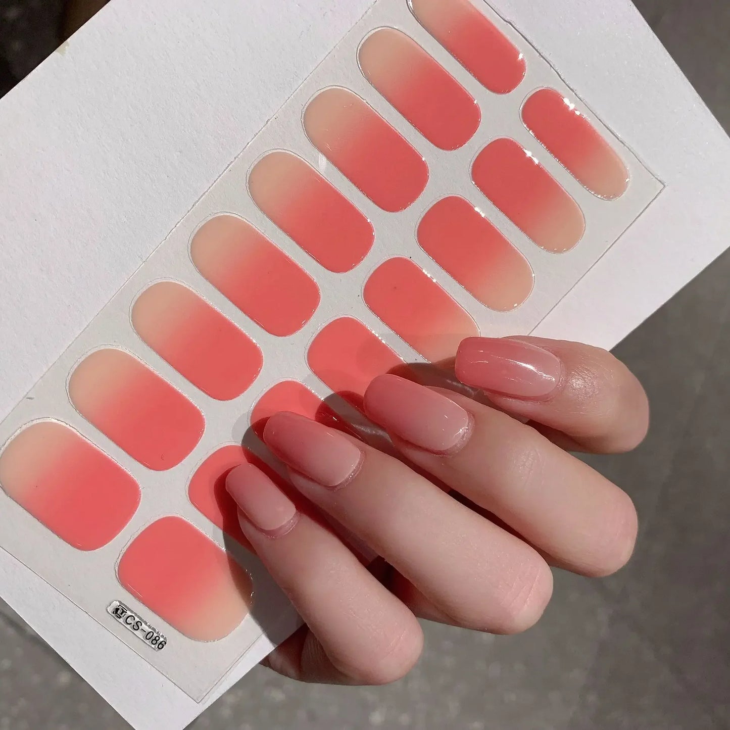 Semi-cured Gel Nail Stickers for UV Lamp