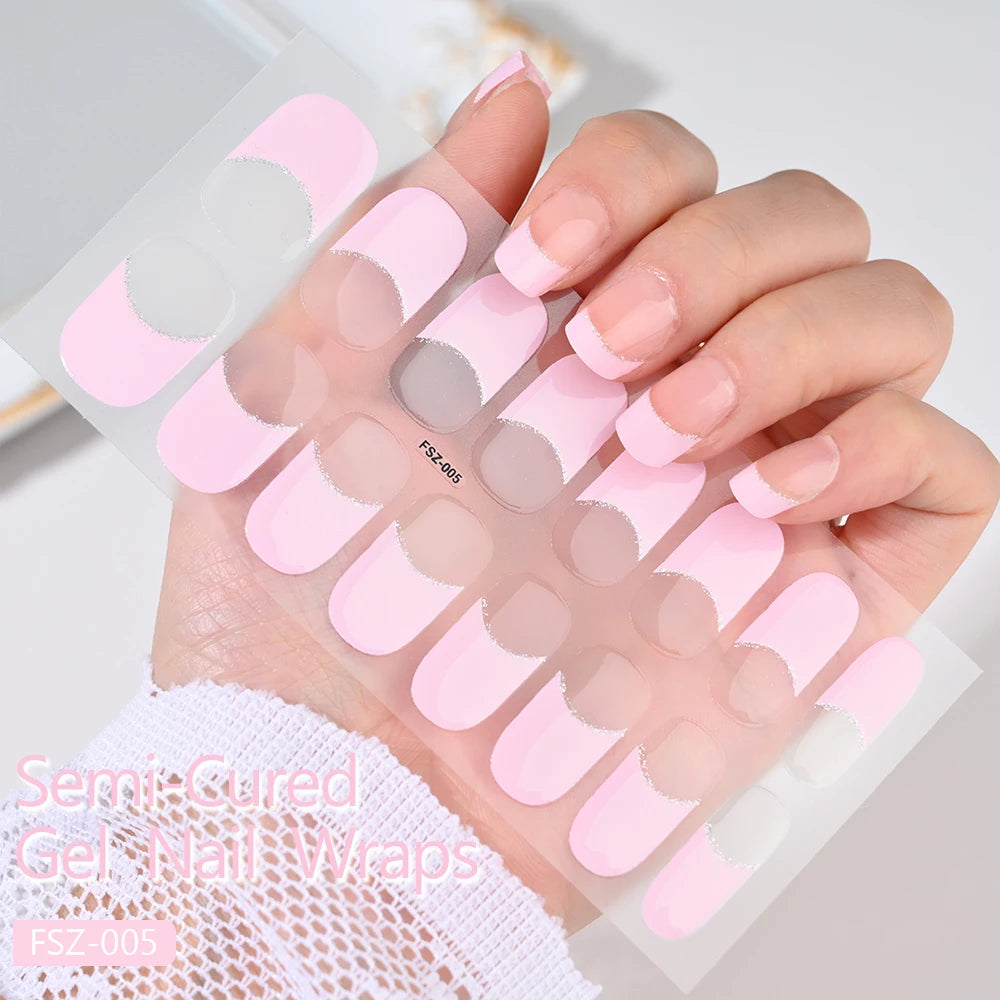 UV/LED Lamp Gel Nail Polish Wraps Long-Lasting Full Cover