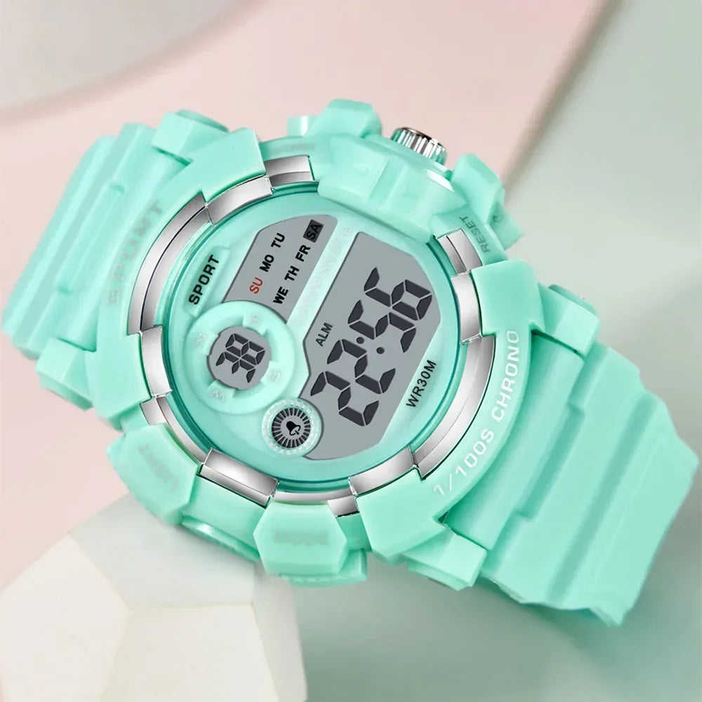 YIKAZE Waterproof Fashion Digital Sports Watch for Kids