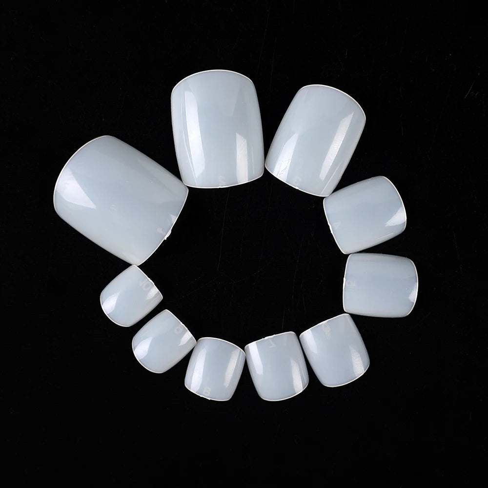 100pcs Press On Square Fake Toenails