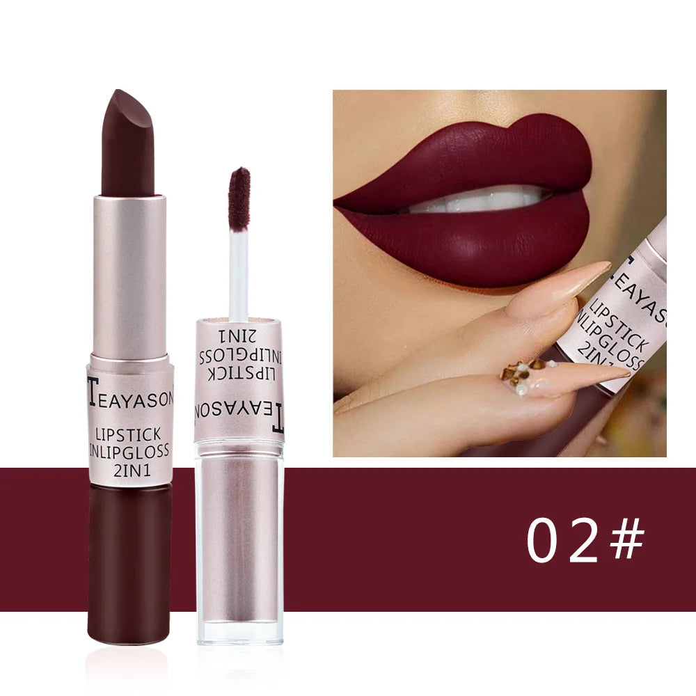 Lip Gloss 2 In 1 Lip Tint Waterproof and Long -Lasting