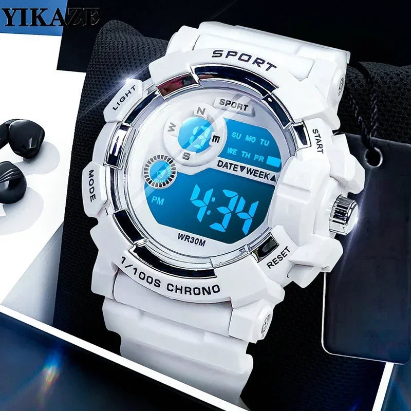 YIKAZE Waterproof Fashion Digital Sports Watch for Kids