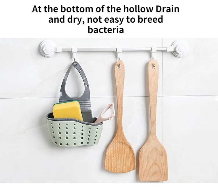 Kitchen Portable Hanging Drain Basket for Sponge & Soaps