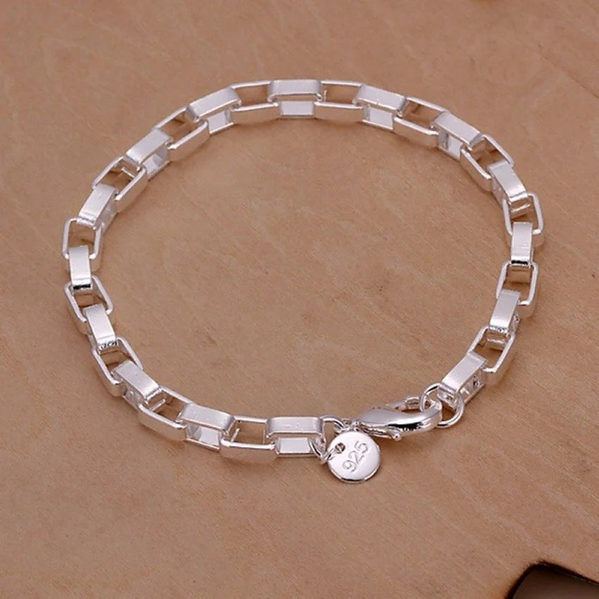 925 Sterling Silver Chain Bracelet for Women/Men