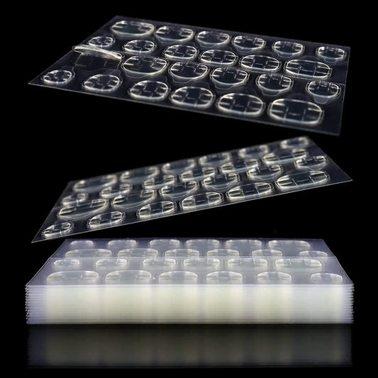 Double Sided False Nail Adhesive Tape, Jelly Clear Waterproof Tabs Nail Glue