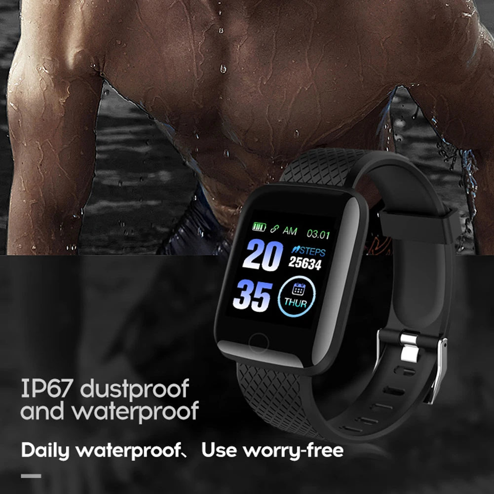 116 Plus Smart Watch Fitness Tracker Heart Rate Monitor