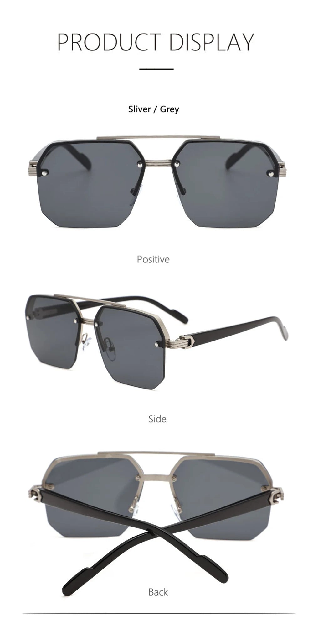 UV400 Square Sun Glasses For Both Male & Female