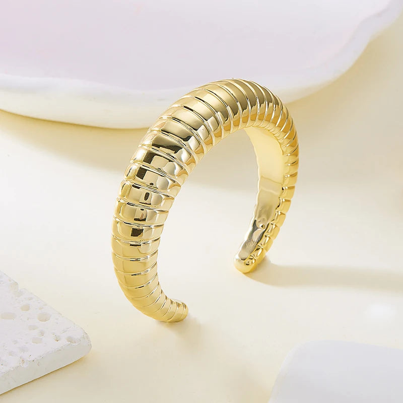 Irregular Plastic Cuff Bangle for Women