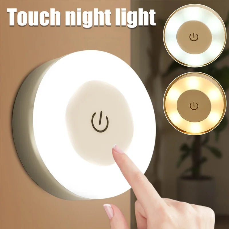 Round Mini LED Light With Touch Sensor/Magnetic Base