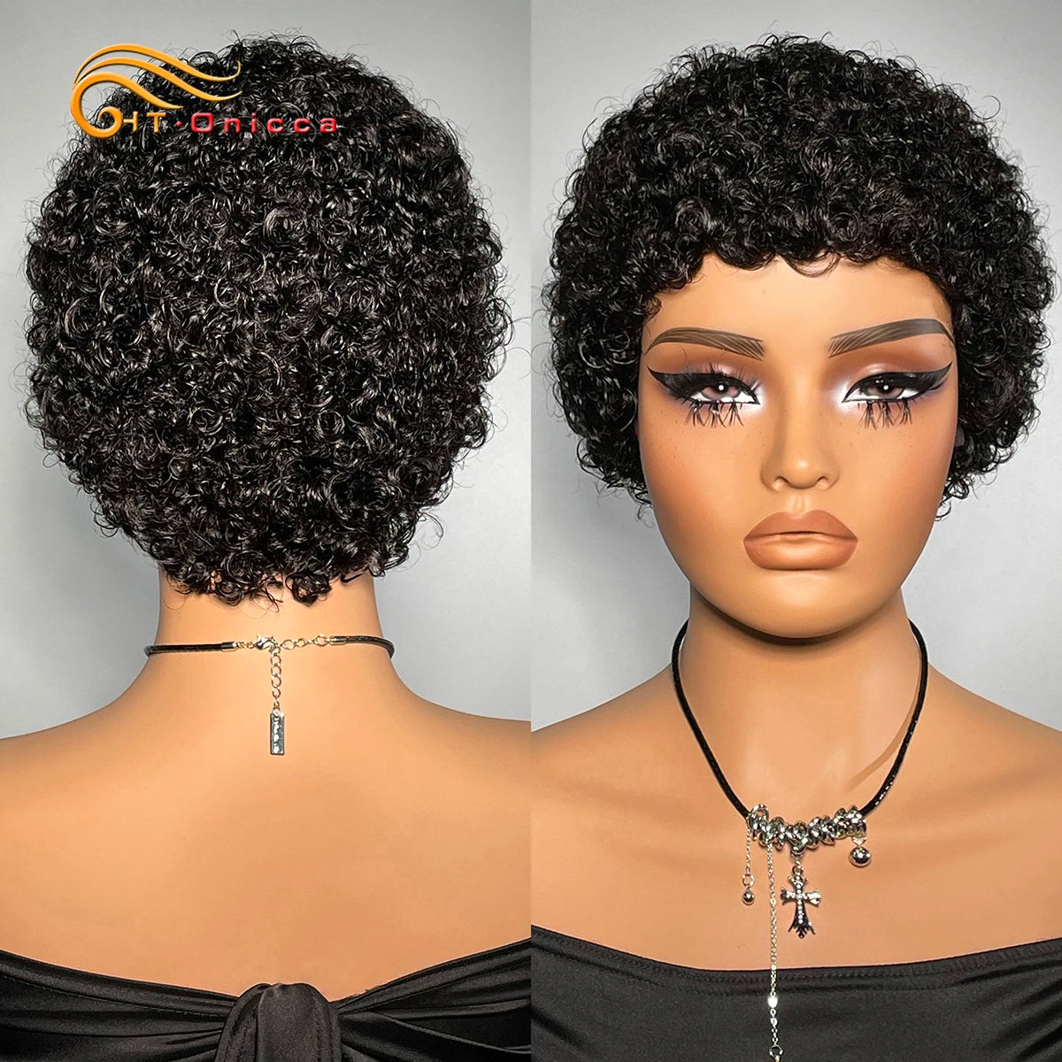 Short Curly Human Hair Wig