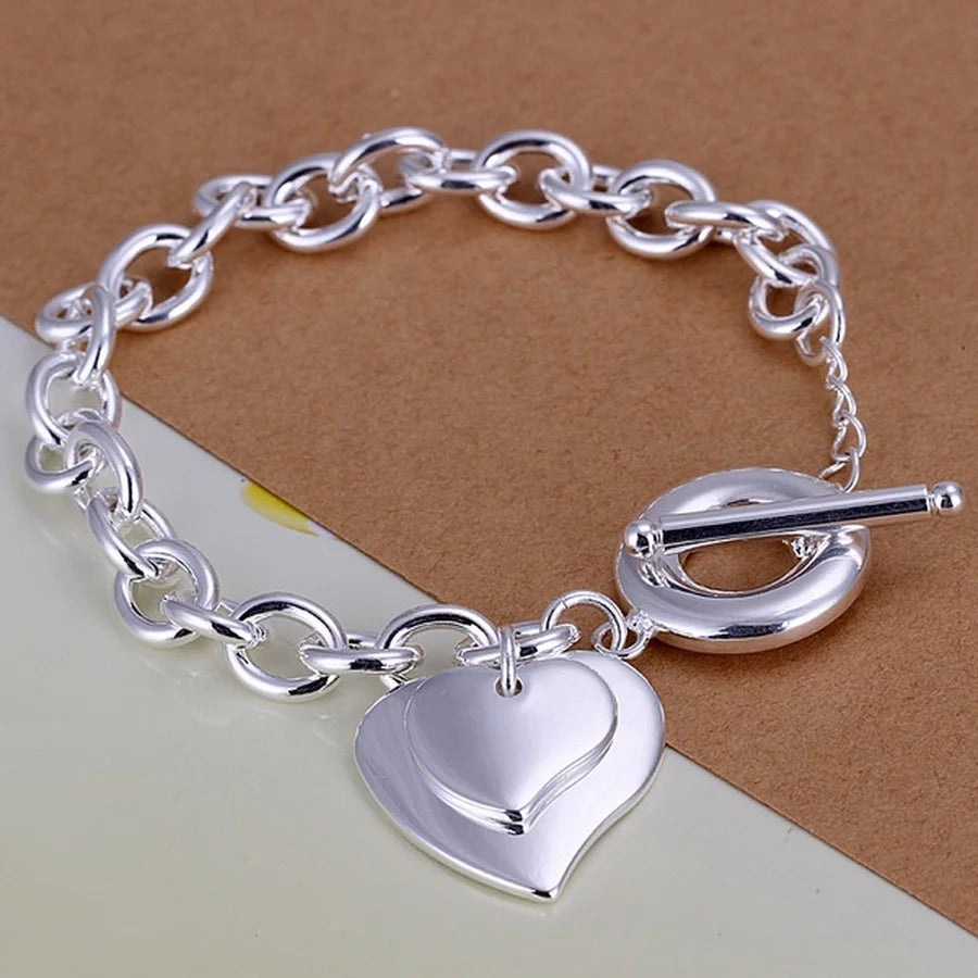 925 Sterling Silver Chain Bracelet for Women/Men