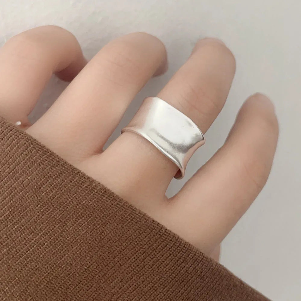 Open Vintage Gold/Silver Wide Flat Rings