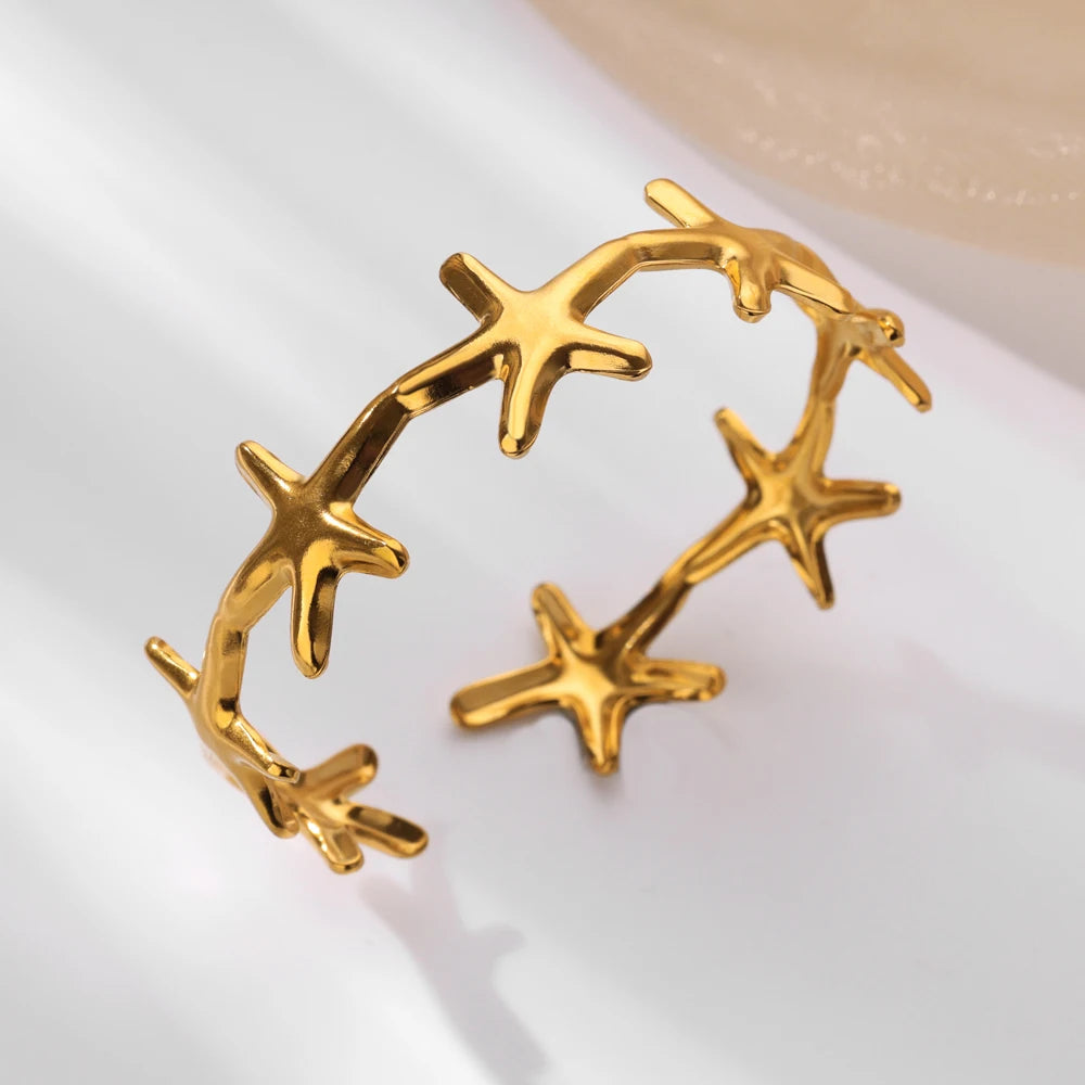 Stainless Steel Gold/Silver Cuff Bangles for Women