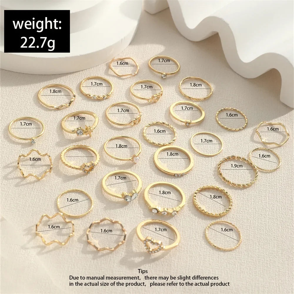 Bohemian Geometric Knuckle Rings Set For Women/Girls