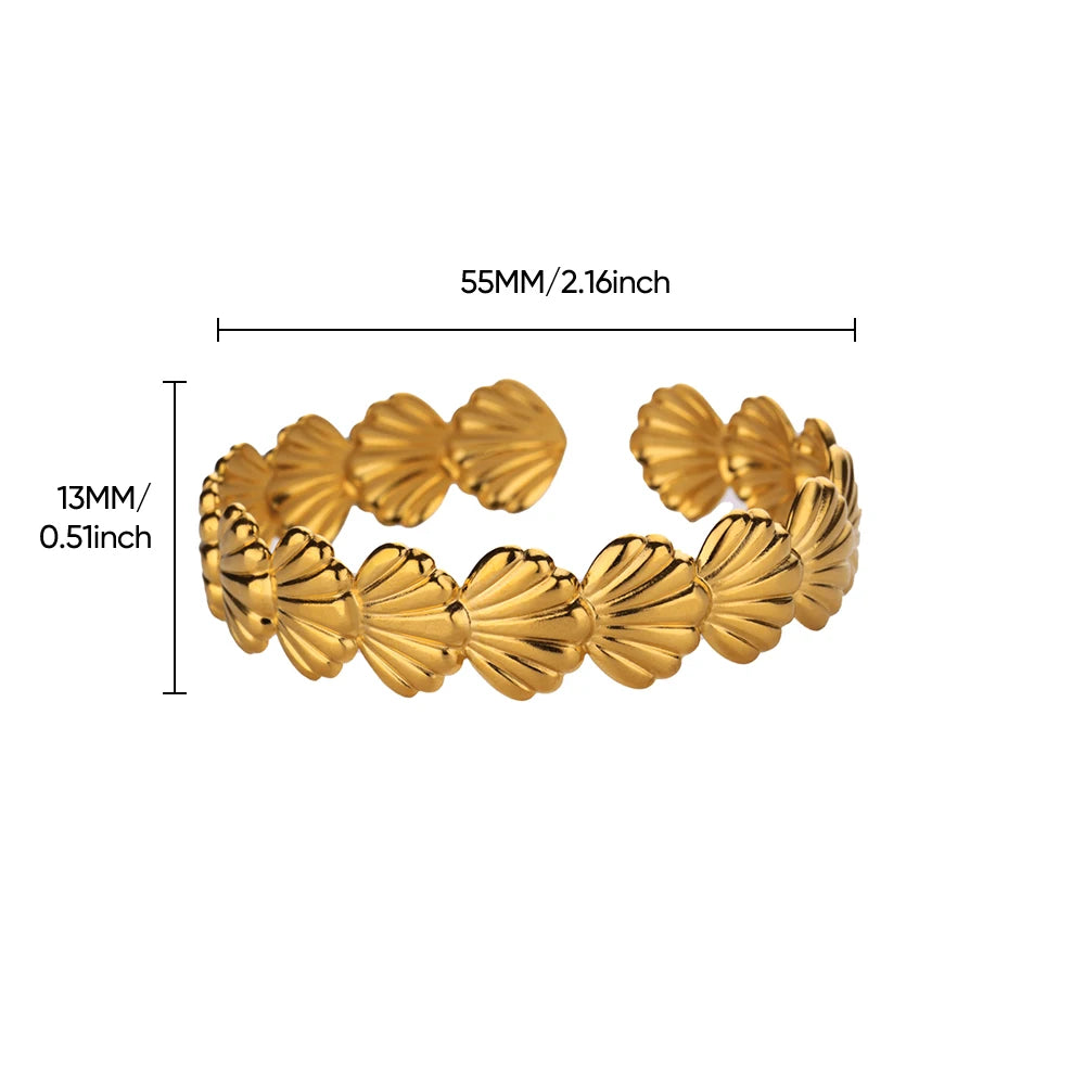 Stainless Steel Gold/Silver Cuff Bangles for Women