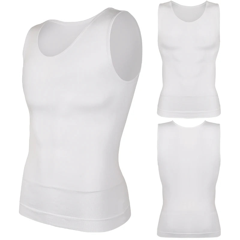 Men Tummy Shapewear Compression Shirt for Flat Belly