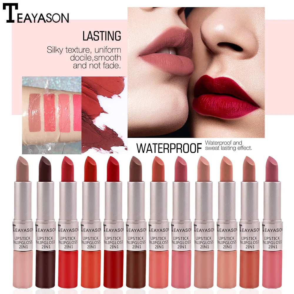 Lip Gloss 2 In 1 Lip Tint Waterproof and Long -Lasting