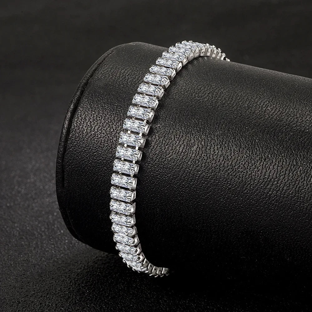 925 Sterling Silver Bracelet with fine Crystal